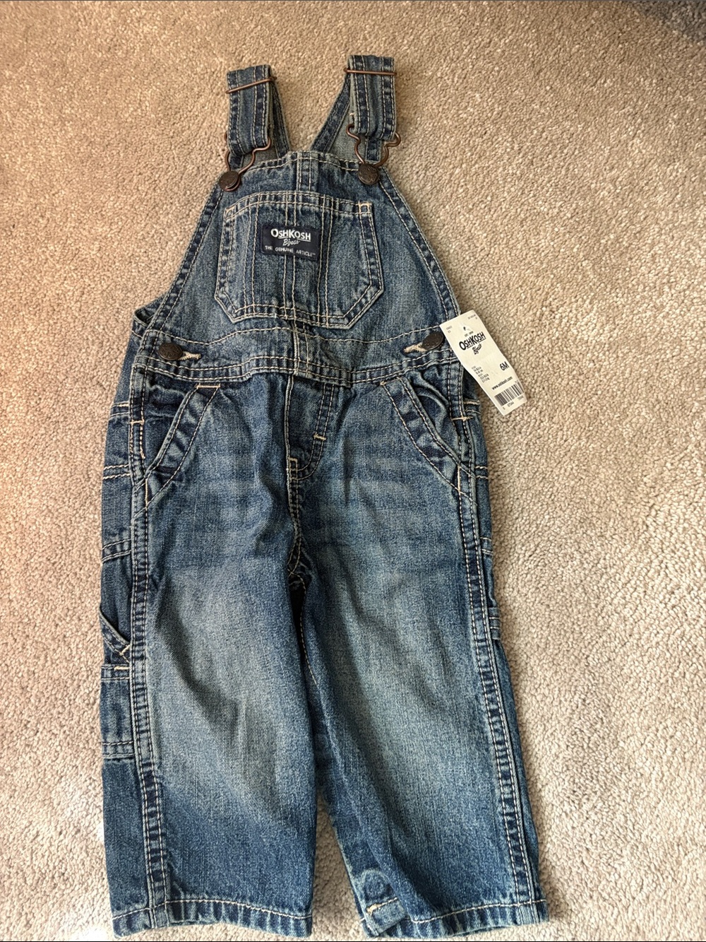 OshKosh B'gosh Classic Wash Denim Overalls - Blue